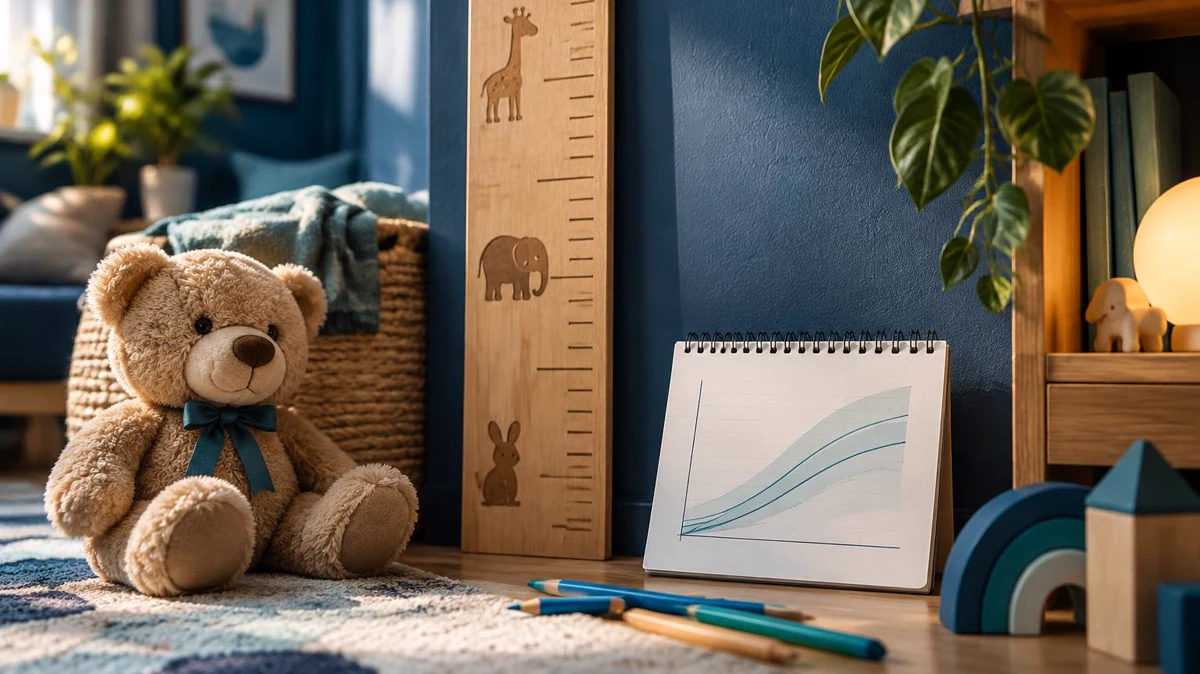 Metro per bambini e grafico delle curve di crescita